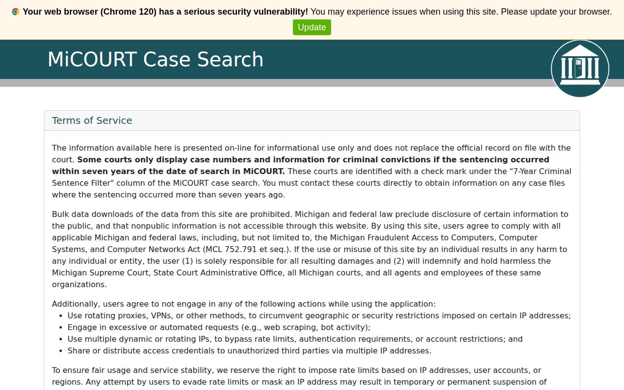 Branch County released inmate court case search